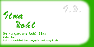 ilma wohl business card